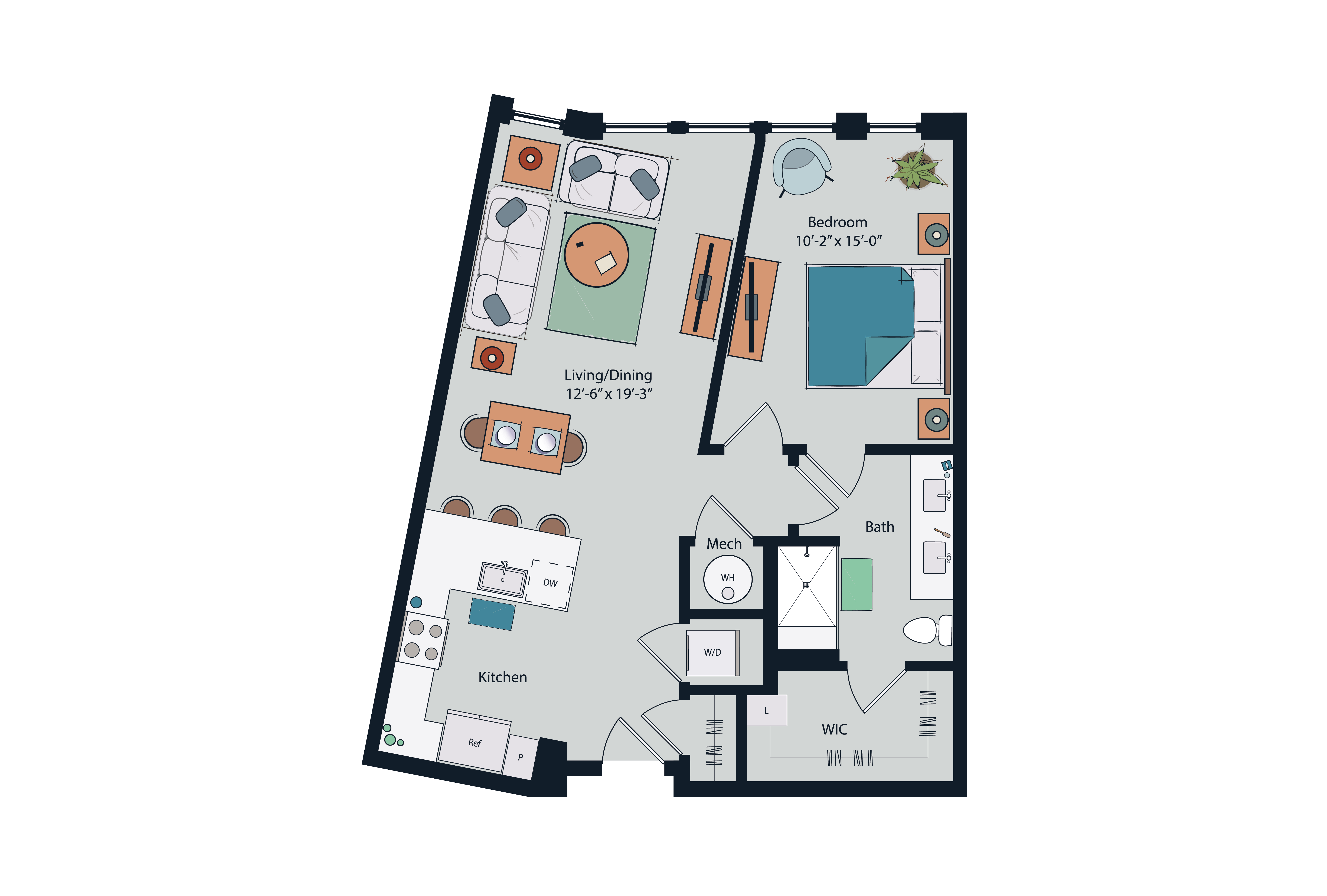 Floor plan layout diagram for A11